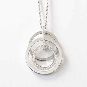 Touchstone Crystal Three Ring Pendant